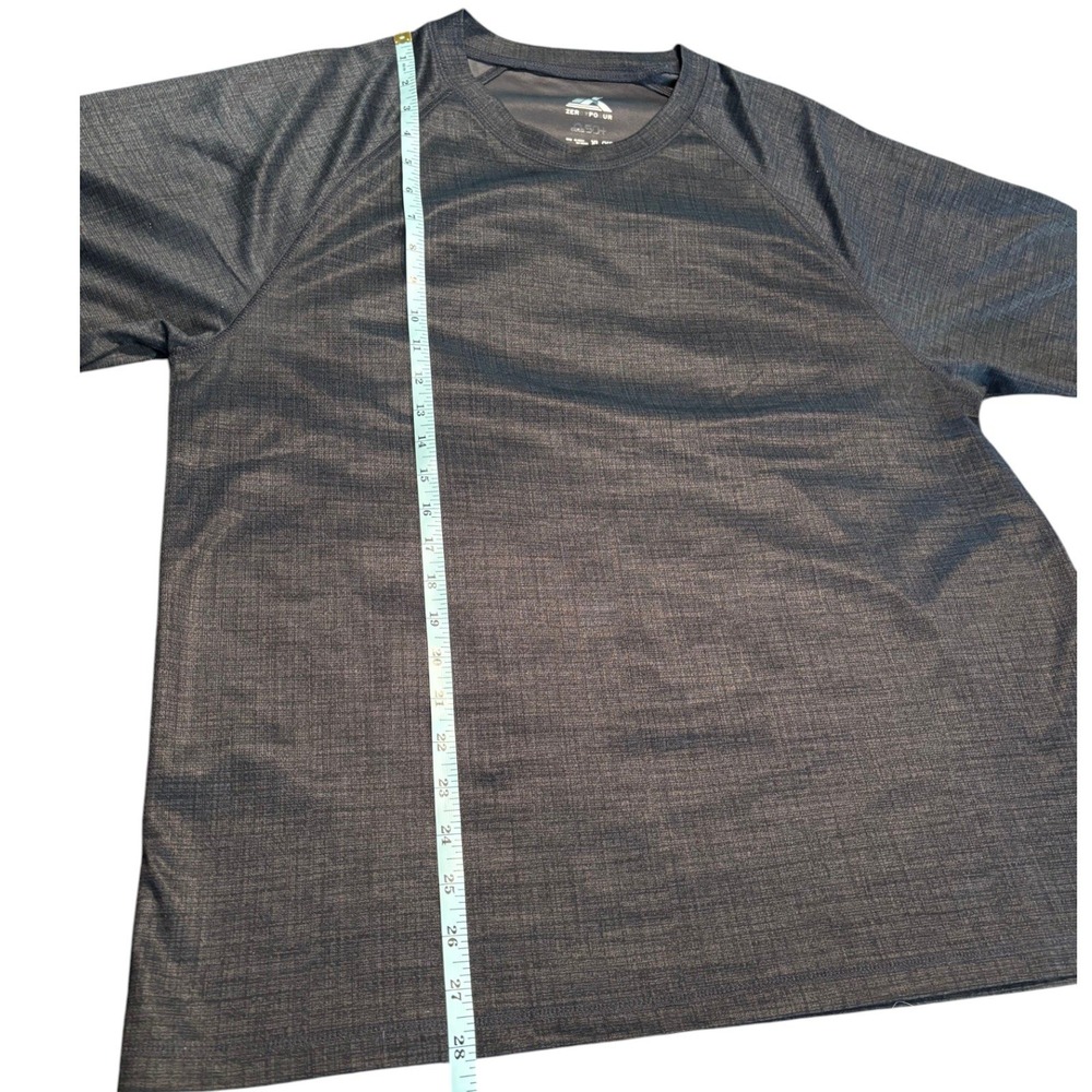 ZeroXposur Mens XL Performance T-Shirt Gray Blk Cubic Short Sleeve Raglan Tee - Picture 4 of 8